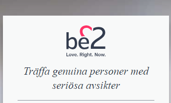 be2.se – Plattformen för seriösa och meningsfulla relationer