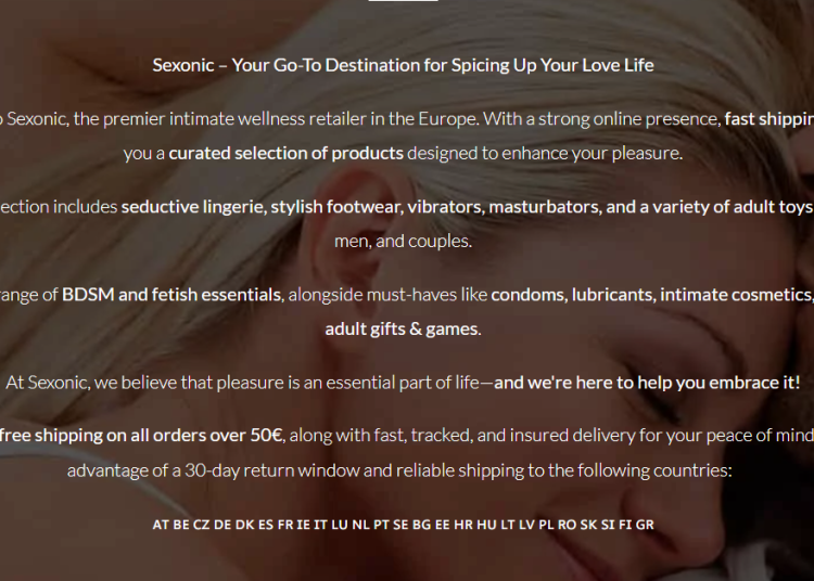 Sexonic et son univers dédié au plaisir intime